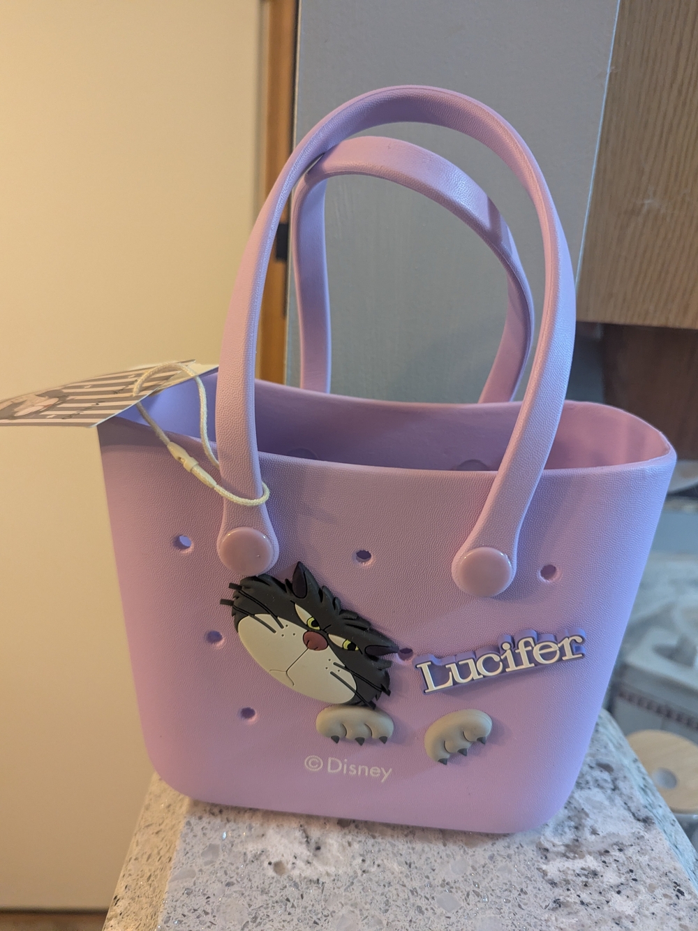 Disney LUCIFIER Eva Tote Bag Waterproof Croc Charm Beach Bag MINISO HTF